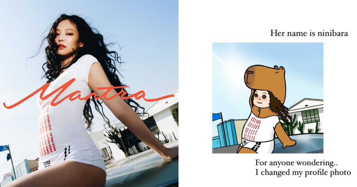 Jennie 將頭像換成一隻有著小肚子的水豚 Jennie （圖/ Jennie IG）