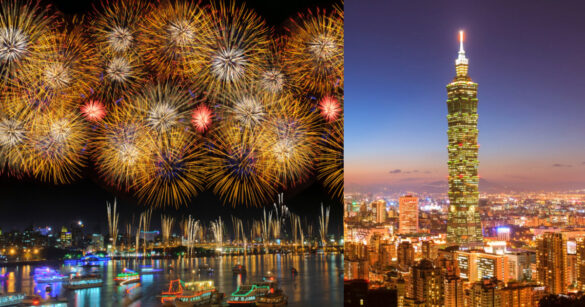 2024國慶南北都有煙火秀！台北101結合光雕投影、雲林祭出 40 分鐘無人機花火表演（圖：canva）