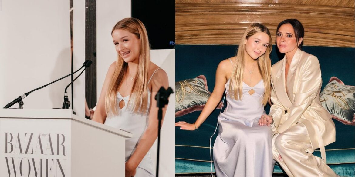 123456789010101010 哈柏親自頒獎給母親維多利亞,談及母親全是欽佩之情。(圖:IG@victoriabeckham)