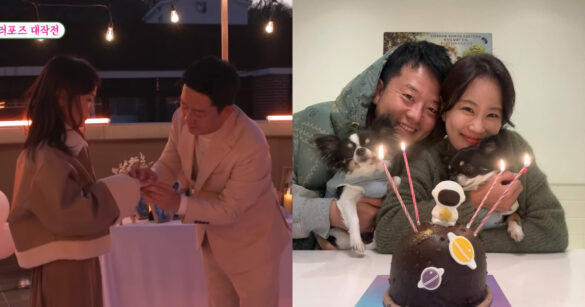 《我家的熊孩子》固定班底金俊昊，在節目上和同為諧星的女友金智珉浪漫求婚！（圖/ SBS Youtube、金智珉 IG）