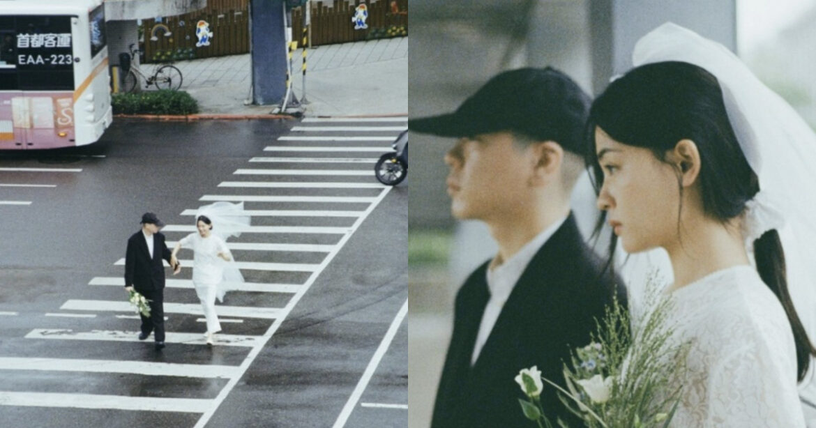HYUKOH 主唱吳赫婚紗照在近日曝光，令人驚喜的是，拍攝地點竟然在台北街頭（圖/ X@bandhyukoh）