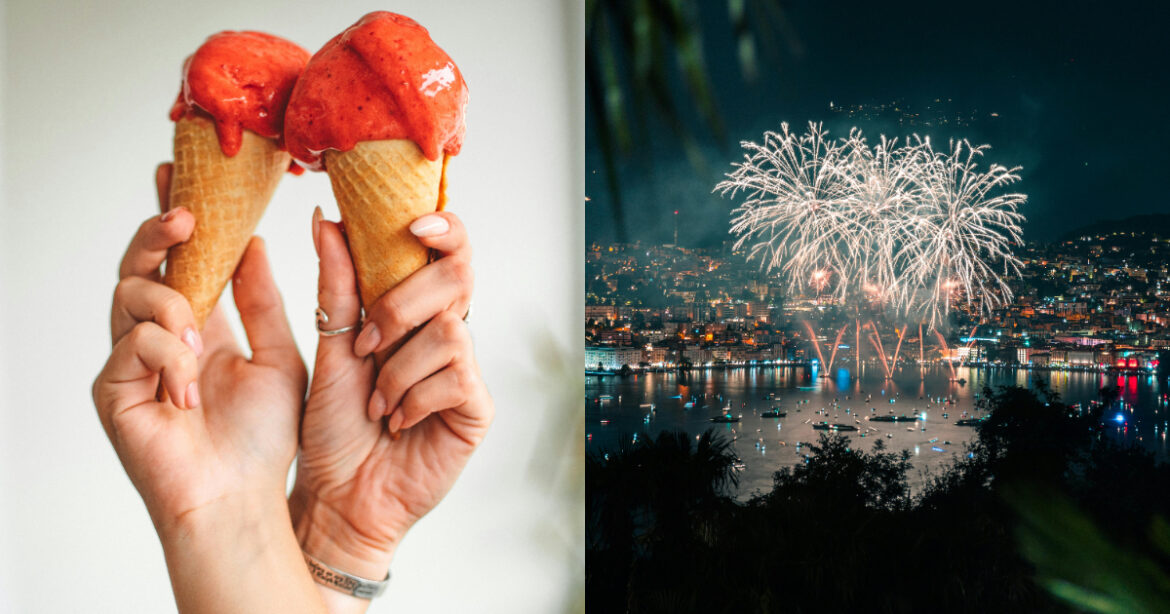 瑞士文化中，新年丟冰淇淋是對新的一年祈求富足與繁榮（圖/ pexels）