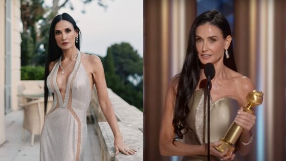 黛咪摩爾的影后感言是 2025 金球獎最佳金句。（圖／Instagram@demimoore、Golden Globes）