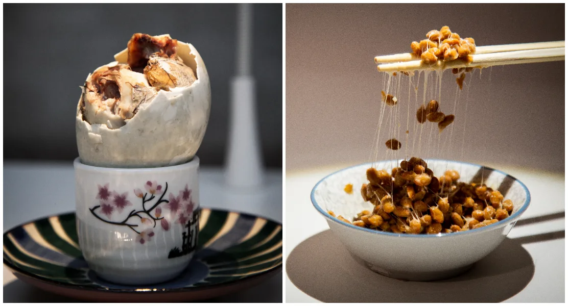 food7 左圖起為:菲律賓鴨仔蛋、日本納豆(圖:KKLIVE)