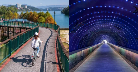 全台 5 大最美自行車道推薦！日月潭入選 CNN 全球十大，女生也能輕鬆騎（圖：canva、高雄市政府觀光局）