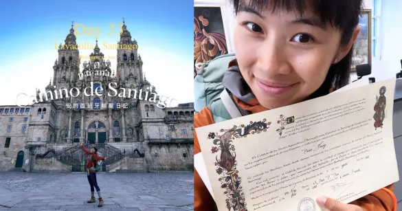 西班牙朝聖之路｜百安安專欄（33）從清晨迷霧到黃昏教堂，我在終點擁抱所有相遇（圖：IG@pai_anan）