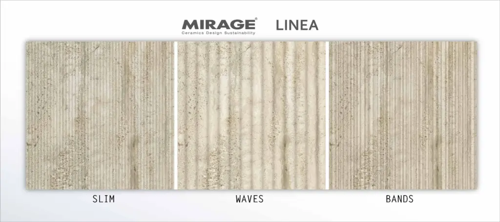 羅特麗引進Mirage今年全新磁磚「Linea系列」，3款花色適合全屋使用。（圖片來源：羅特麗磁磚）