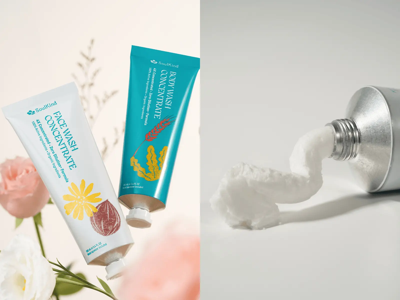 SoulKind 摒棄洗沐產品高達 75% 為水的配方，以「零稀釋™技術」打造不加一滴水的霜狀質地，封存完整的天然植萃精華。（圖片來源：SoulKind）