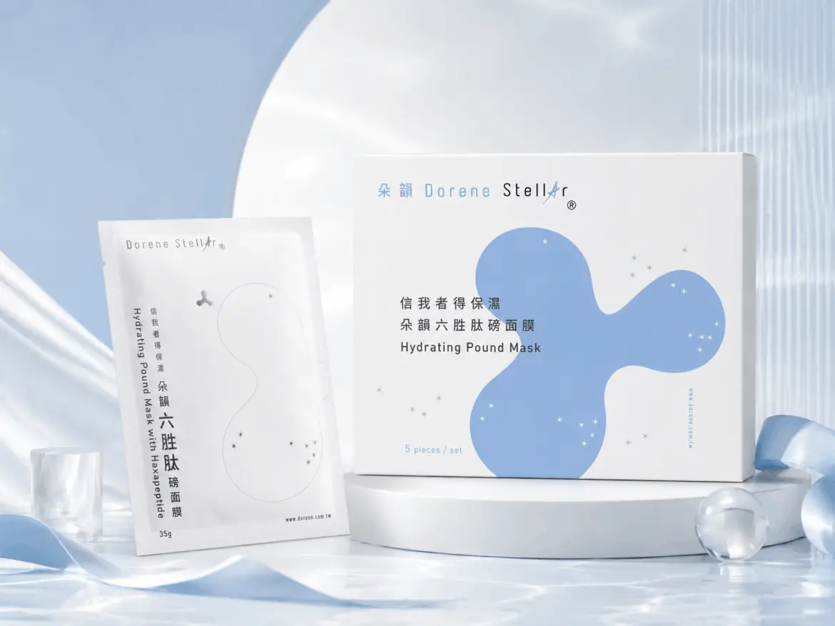 朵韻六胜肽保濕磅面膜，透過「六胜肽」與保濕成分舒緩乾燥。 （圖片：朵韻 Dorene Stellar提供）