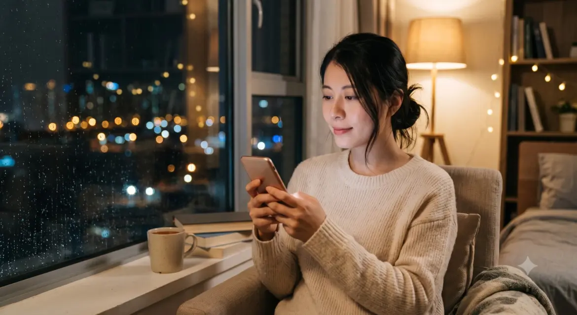 謹慎不是拒絕愛，而是在準備好之前，先把自己照顧好。（圖片來源：Gemini AI 示意圖）